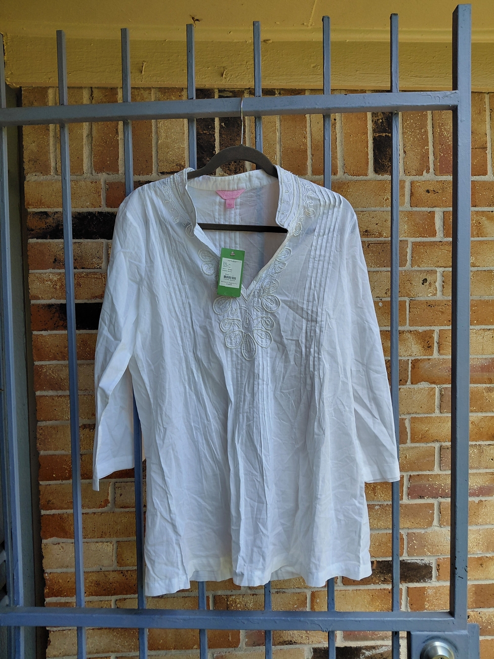 Lilly Pulitzer White Embroidered Dress#(C33).
